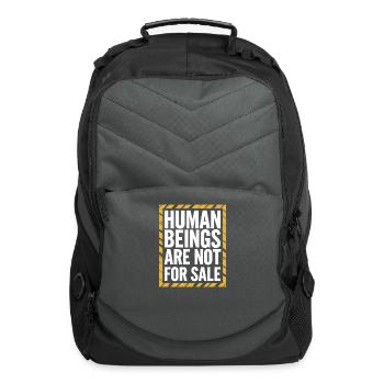 Human Trafficking Awareness Stop Exploitation - Computer Backpack - charcoal - Front