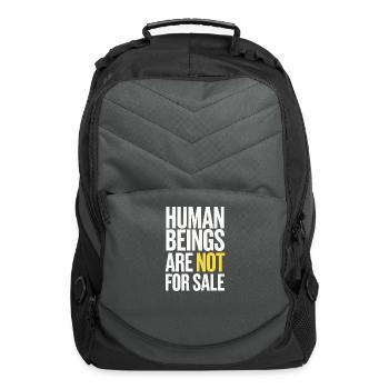 Human Trafficking Awareness Stop Exploitation - Computer Backpack - charcoal - Front
