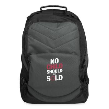 Human Trafficking Awareness Stop Exploitation - Computer Backpack - charcoal - Front