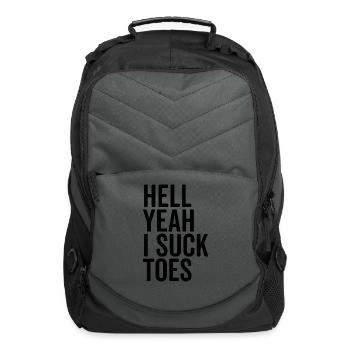 Hell Yeah I Suck Toes - Computer Backpack - charcoal - Front
