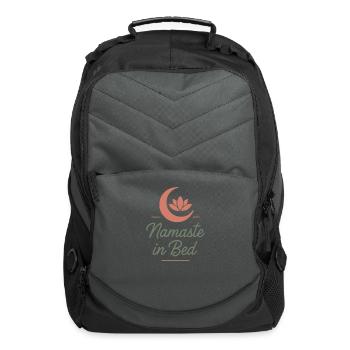 Boho Yoga Spiritual Gift For Yogi Mindful Lotus - Computer Backpack - charcoal - Front