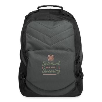 Boho Yoga Spiritual Gift For Yogi Mindful Lotus - Computer Backpack - charcoal - Front
