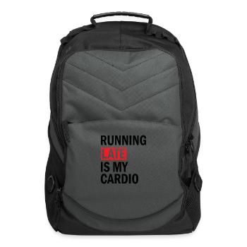 Running Late is My Cardio - Computer Backpack - charcoal - Front