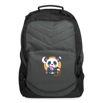 Panda And Bubble Tea - Computer Backpack - charcoal - Front