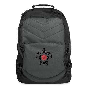 Tortoise Surfer Ocean Sea Surfing - Computer Backpack - charcoal - Front
