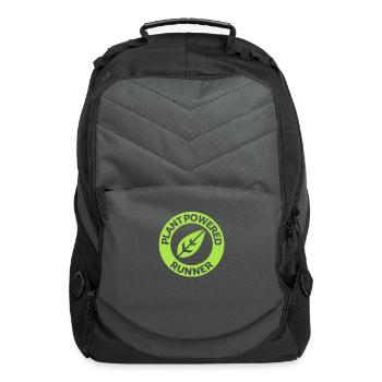 Plant Power Runner - Marathon & Vegan - Computer Backpack - charcoal - Front