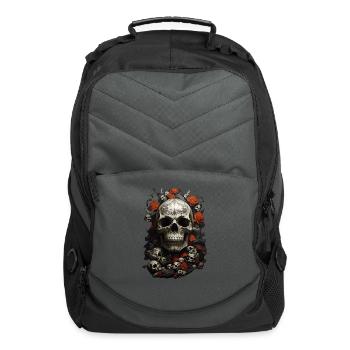 Dark Romance: Skulls and Roses - Computer Backpack - charcoal - Front