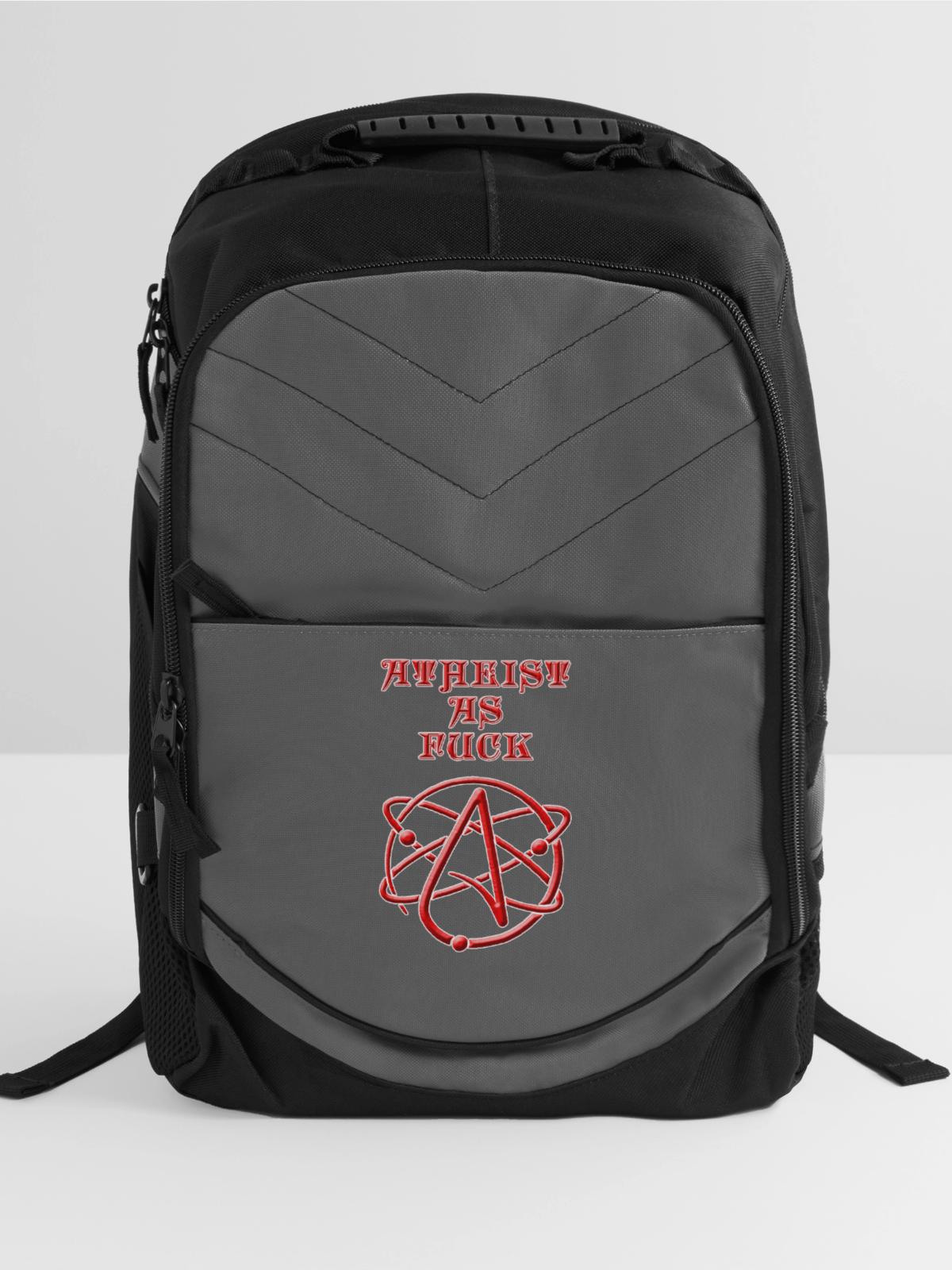 Atheist As Fuck #2 - Computer Backpack - charcoal - Front