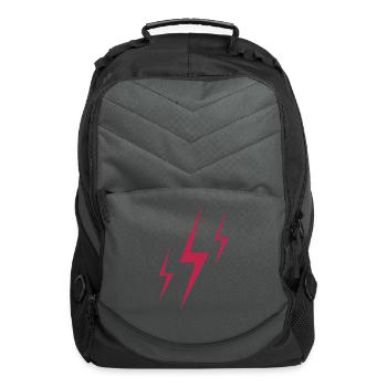 Triple Lightning Bolt - Computer Backpack - charcoal - Front