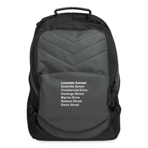 Street Names White Text - Computer Backpack