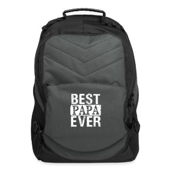 best papa ever - Computer Backpack - charcoal - Front