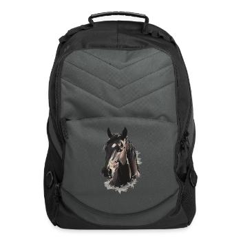 Horse - Computer Backpack - charcoal - Front