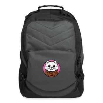Cat Eat Spaghetti - Computer Backpack - charcoal - Front