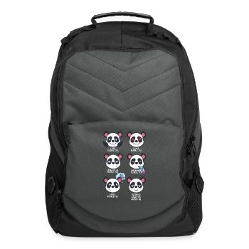 Panda And Bubble Tea - Computer Backpack - charcoal - Front