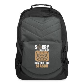 Sorry I Can't It's Hog Hunting Season Boar Hunter - Computer Backpack - charcoal - Front