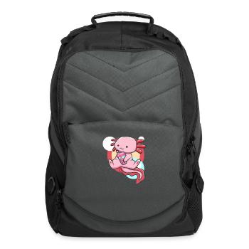 Axolotl And Bubble Tea - Computer Backpack - charcoal - Front