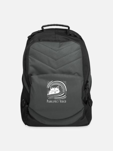 Purrfect Voice - Computer Backpack - charcoal