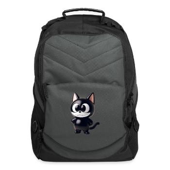 Cute Cat: Master of Mischief - Computer Backpack - charcoal - Front