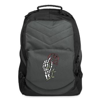 Rose And Skull - Computer Backpack - charcoal - Front