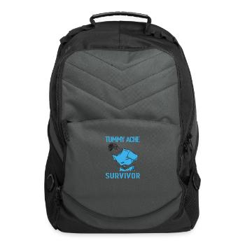 tummy ache survivor Stomachache IBS Funny - Computer Backpack - charcoal - Front