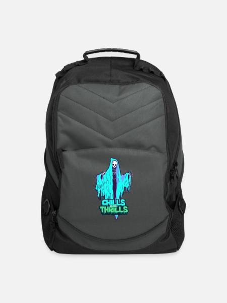 Chills And Thrills - Computer Backpack - charcoal