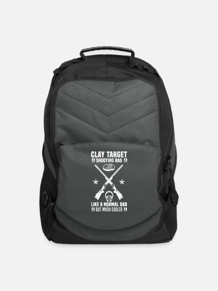clay target shooting | Skeet shooting shooter gift - Computer Backpack - charcoal