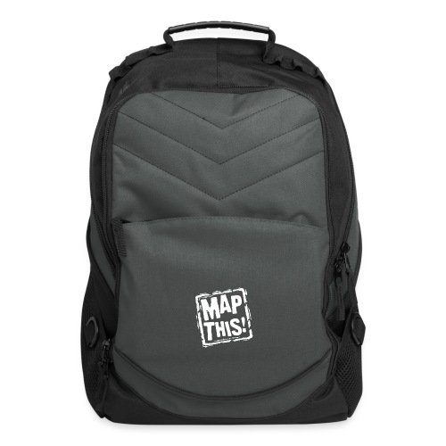 MapThis! White Stamp Logo - Computer Backpack