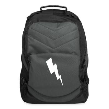 zeus lightening bolt - Computer Backpack - charcoal - Front