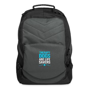 Therapy Dogs Are Life Savers Dog Therapy For Men - Computer Backpack - charcoal - Front