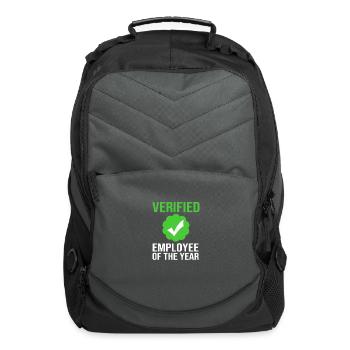 Funny Employee Appreciation Employee Of The Year - Computer Backpack - charcoal - Front