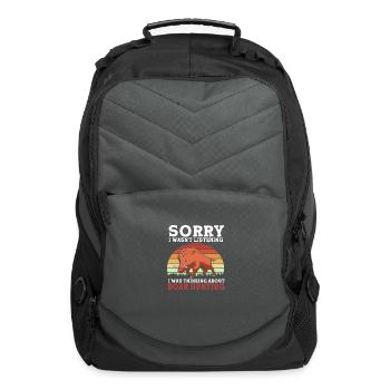 Hog Hunter Sorry I Was Thinking About Boar Hunting - Computer Backpack - charcoal - Front