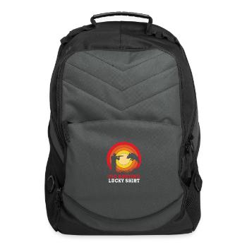 Retro Wild Hog Hunter Pig Hunting Lucky - Computer Backpack - charcoal - Front
