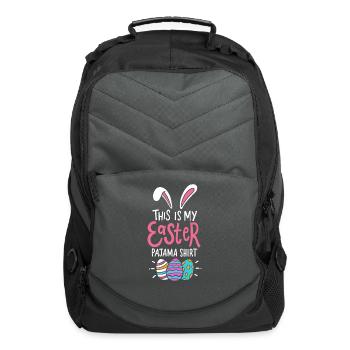 This Is My Easter Pajama Sunday Egg Hunt Holiday - Computer Backpack - charcoal - Front