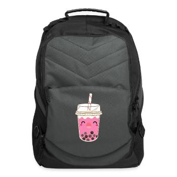 Pink Bubble Tea Boba Bubble Tea Kawaii - Computer Backpack - charcoal - Front