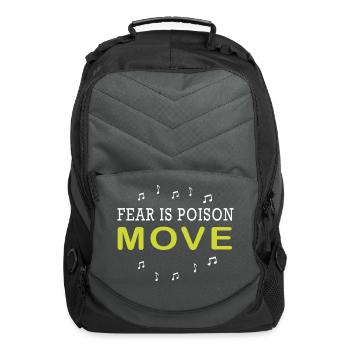 Fear is poison move music - Computer Backpack - charcoal - Front