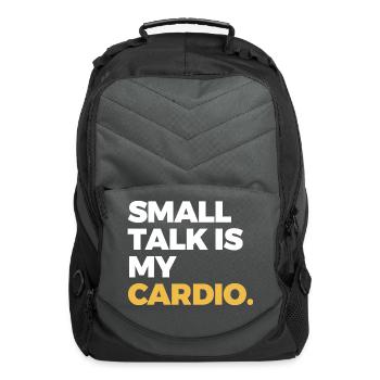 Small Talk is my Cardio - Computer Backpack - charcoal - Front