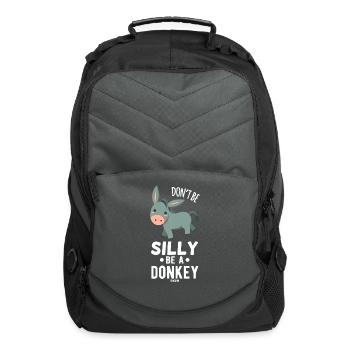 Funny saying with a donkey - Computer Backpack - charcoal - Front