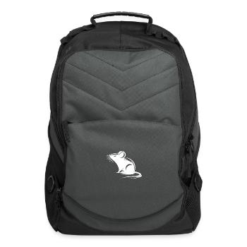 Cute Little Mouse Drawing - Computer Backpack - charcoal - Front