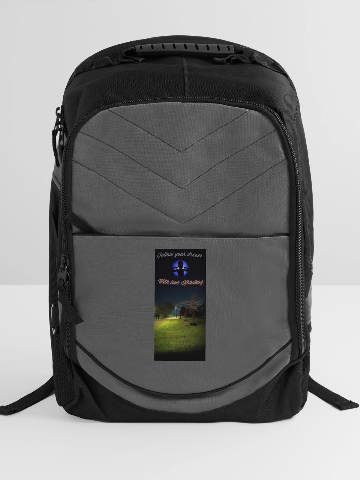 Flashlight at night - Computer Backpack - charcoal - Front