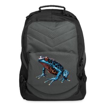Dart frog vibrant colors Amazonas poisonous frogs - Computer Backpack - charcoal - Front