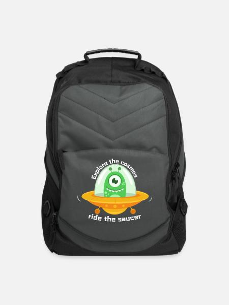 Cosmic Flyers - Computer Backpack - charcoal