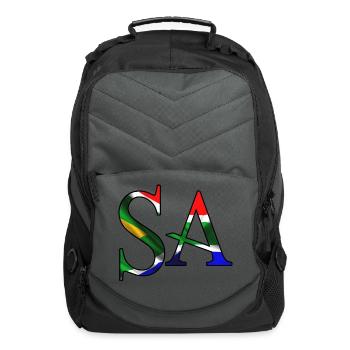 South Africa Flag - Computer Backpack - charcoal - Front