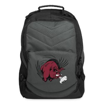 Razorback Hog Charging Vintage - Computer Backpack - charcoal - Front