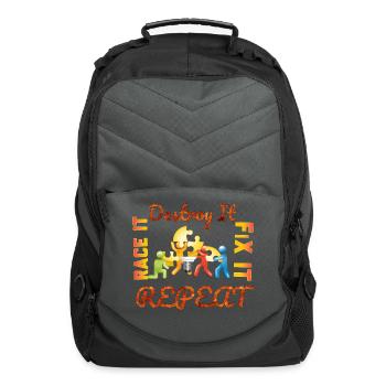 race - Computer Backpack - charcoal - Front
