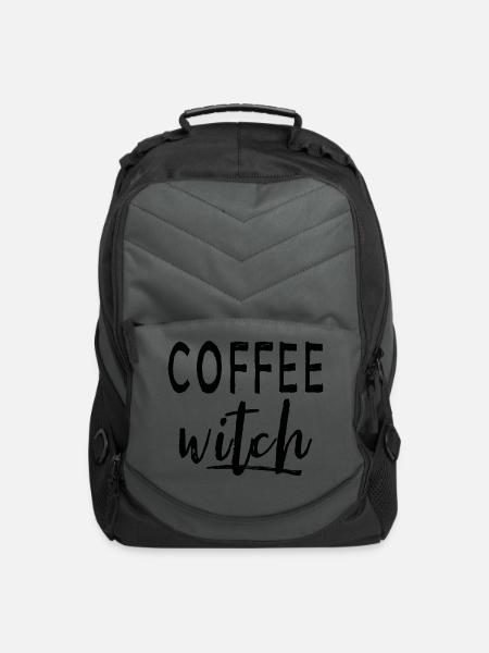 Coffee Witch For Girls And Women Who Love Coffee - Computer Backpack - charcoal