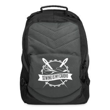 Sewing is my cardio - Computer Backpack - charcoal - Front