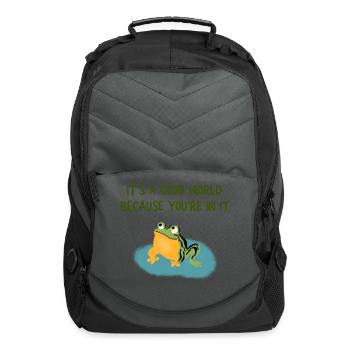 It s a good world because you re in it - Computer Backpack - charcoal - Front