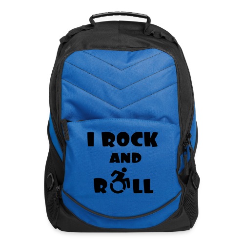 I rock and roll in my wheelchair, Music Humor * - Computer Backpack