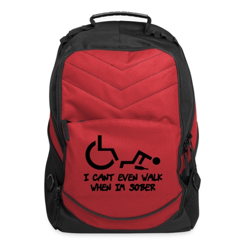 A wheelchair user also can't walk when he is sober - Computer Backpack