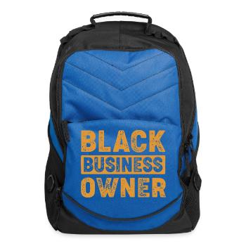 Small Business Owner Black Business Owner - Computer Backpack - royal blue - Front